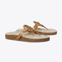 Miller Cloud Shearling Tory Burch Flat Sandals 