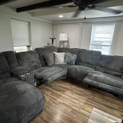 Reclining Sectional - Electric, Gray