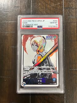 PSA 10 Nami 040 Alternate Art Holo JPN 2023 OP03 One Piece Card Game