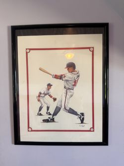 Framed Chipper Jones Atlanta Braves Print – Ready to Hang