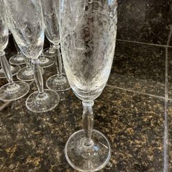 Six Champagne Glasses Never Been Used 