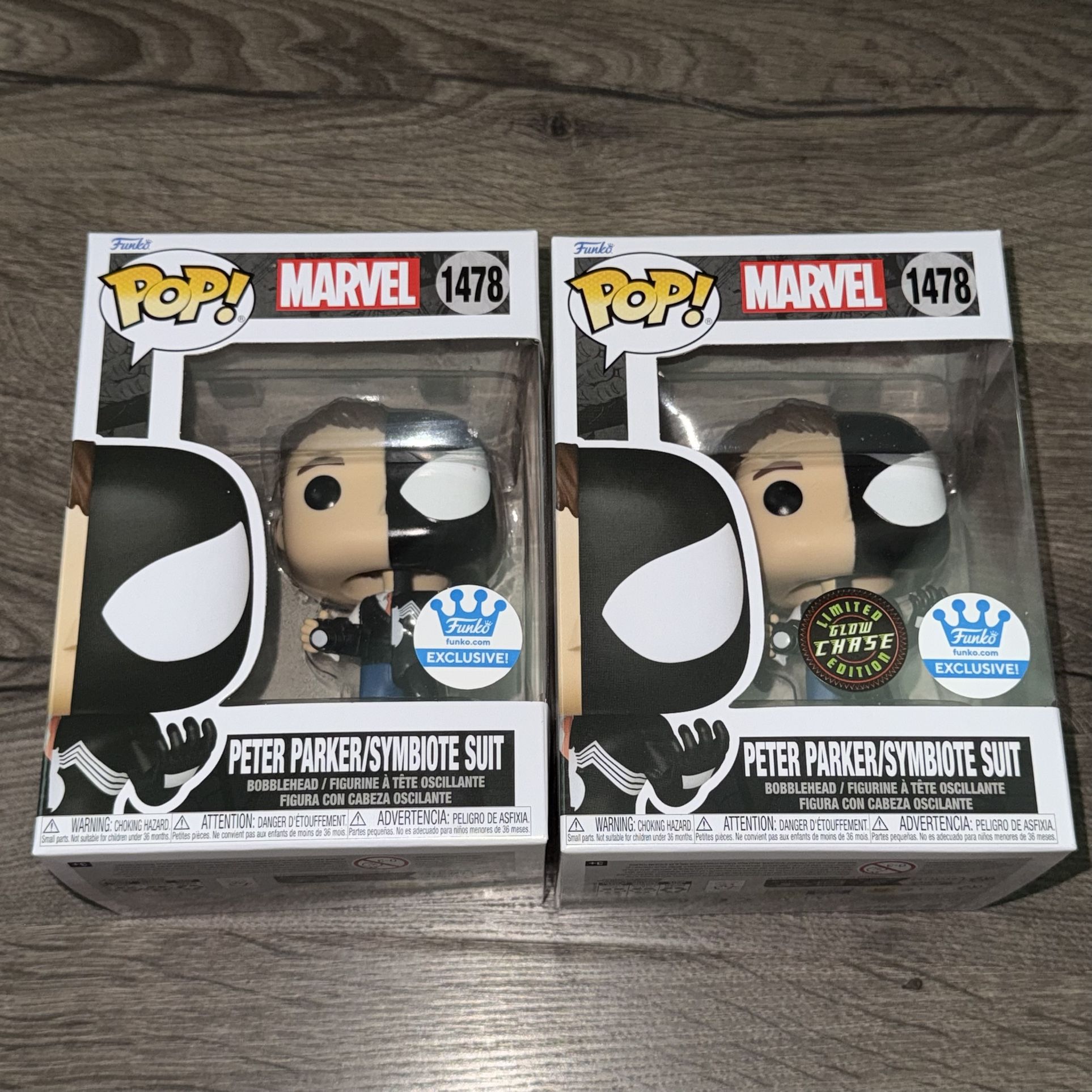 Peter Parker/Symbiote Suit CHASE Funko Pop Bundle