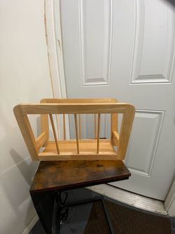 Vintage Mid-Century Modern Wooden Magazine Rack