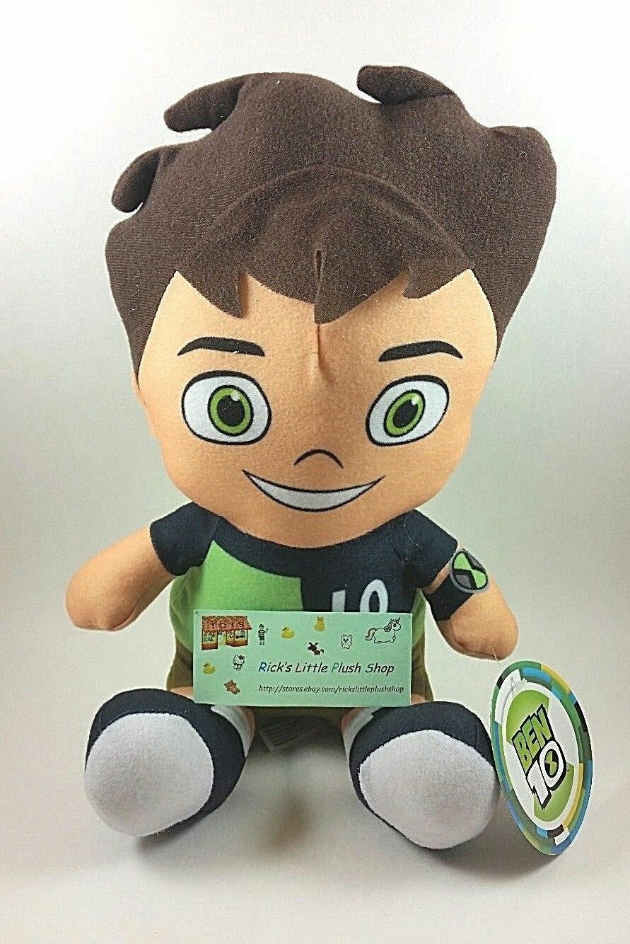 BEN 10 CARTOON NETWORK PLUSH 12" STUFFED ANIMAL BEN TENNYSON SOFT PLUSH DOLL NEW