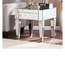Southern Enterprises Darien Contemporary Mirrored Rectangular Cocktail Table