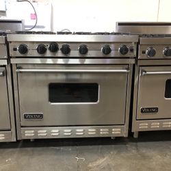 Viking 36” Wide All Gas Range Stove In Stainless Steel 