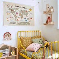 Yellow Toddler/Twin IKEA Minnen bed