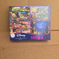Thomas Kinkade Disney 4 Pack Puzzle 