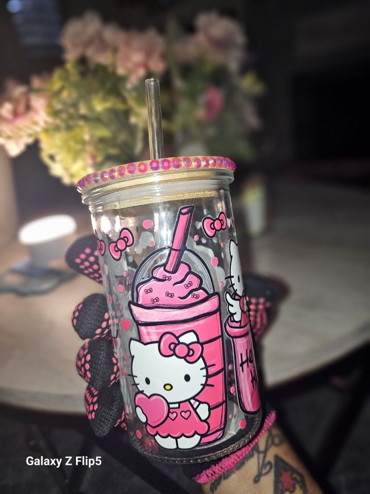 Hello Kitty Hand Made Tumbler