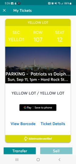 Miami Dolphins Parking Pass
