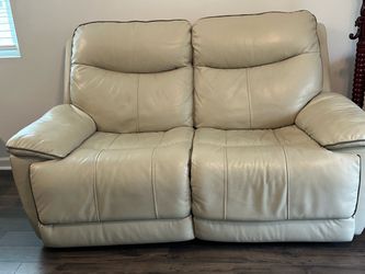 Recliner leather sofa