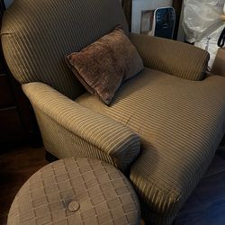 Accent Chair And Ottoman 