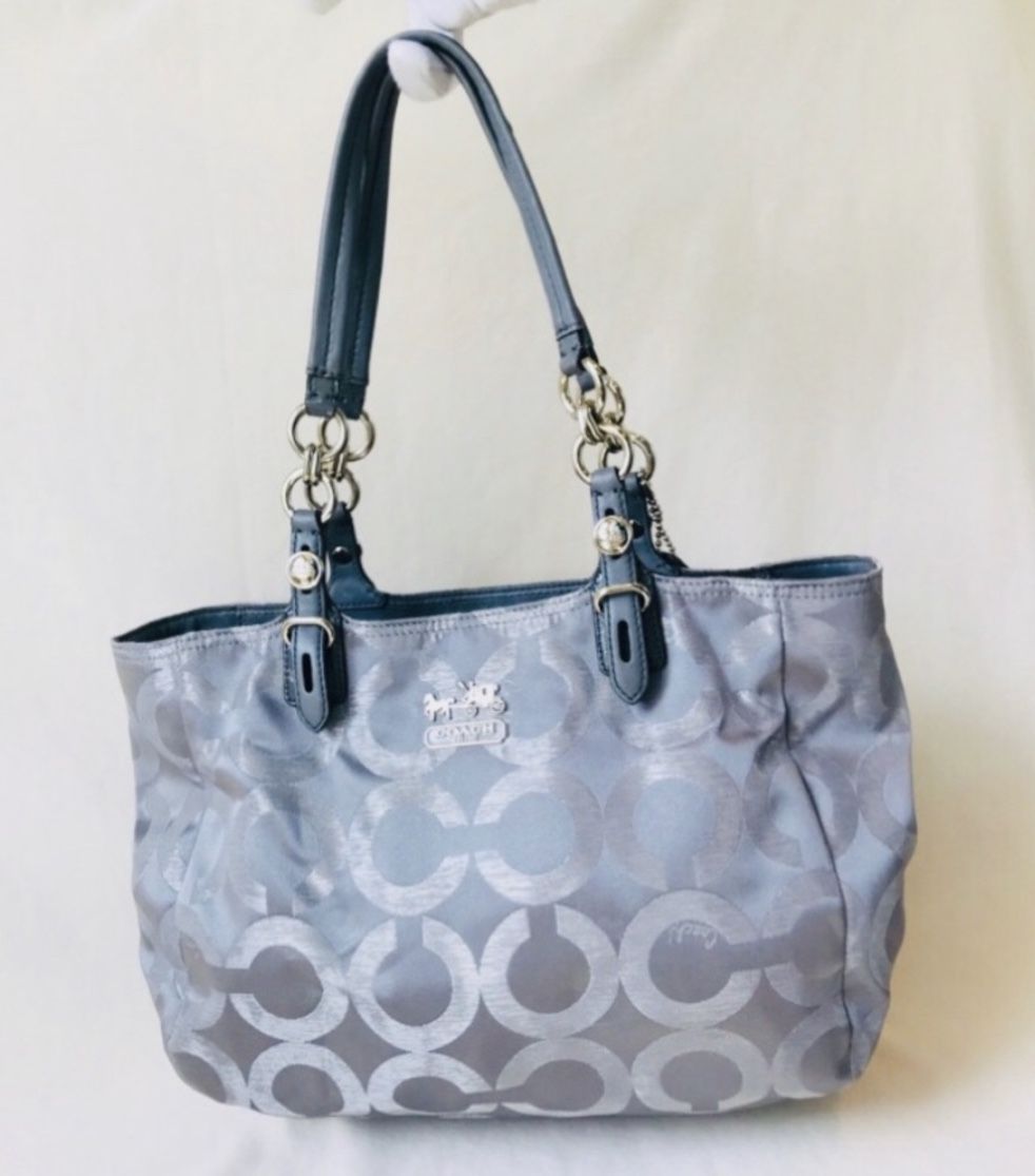 Coach Signature Mia Op Art Lurex Tote