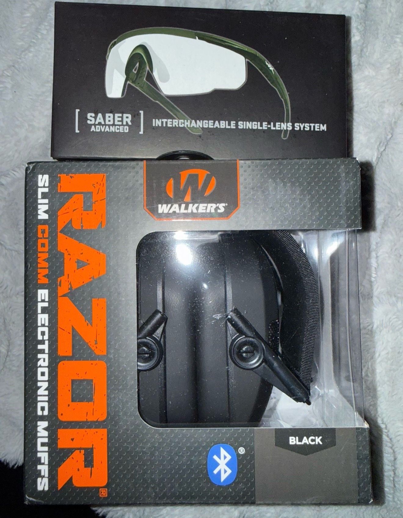 Walker’s Razor Slim Bluetooth Ear Protection + SABER Shooting Glasses