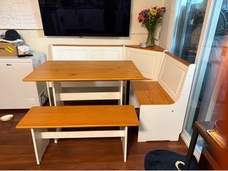 🌿 Breakfast Nook Dining Set with Hidden Storage