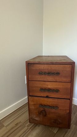 Wood 3-Drawer Nightstand or Small Dresser