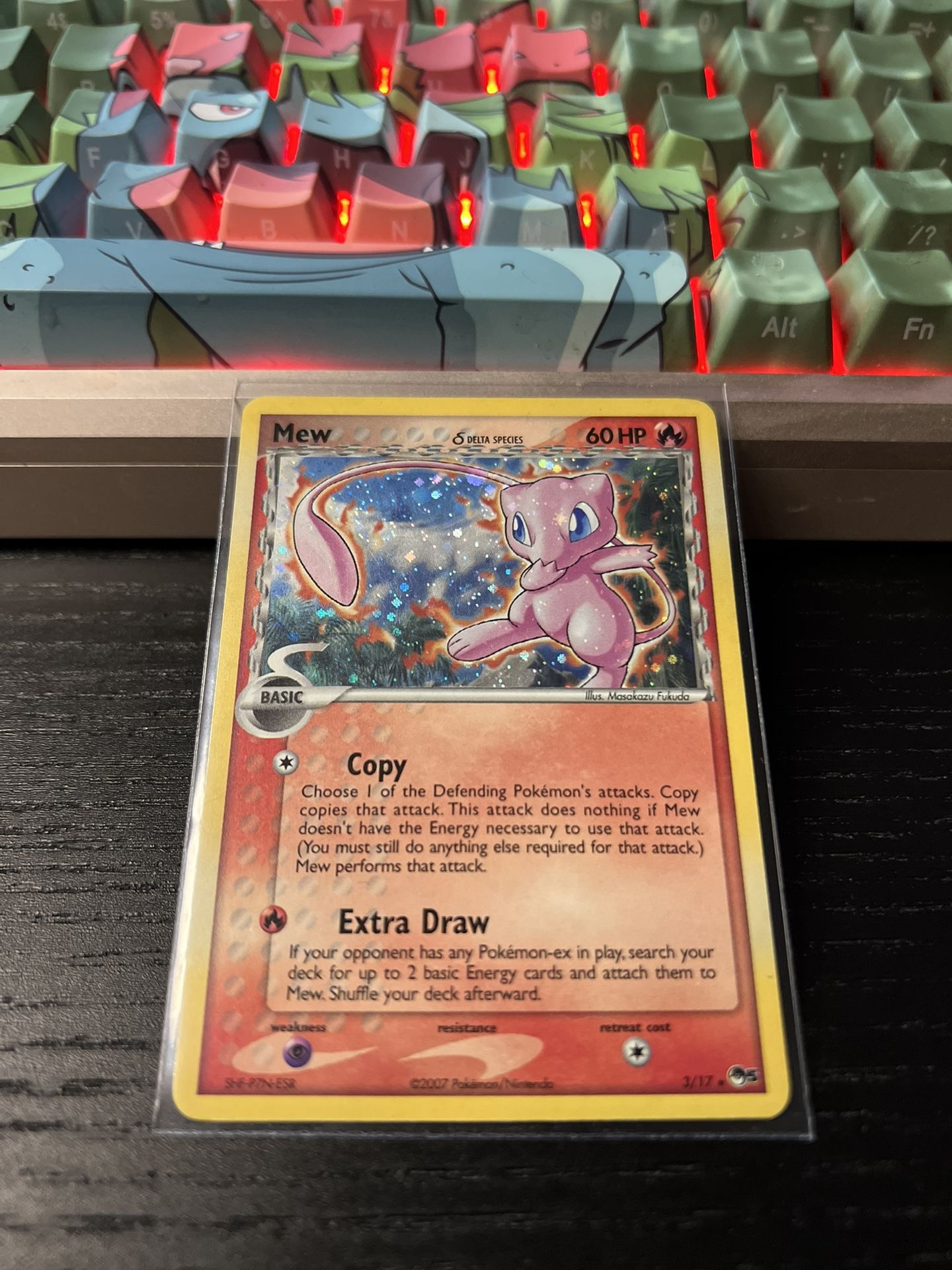 Mew Holo Delta Species W Swirl