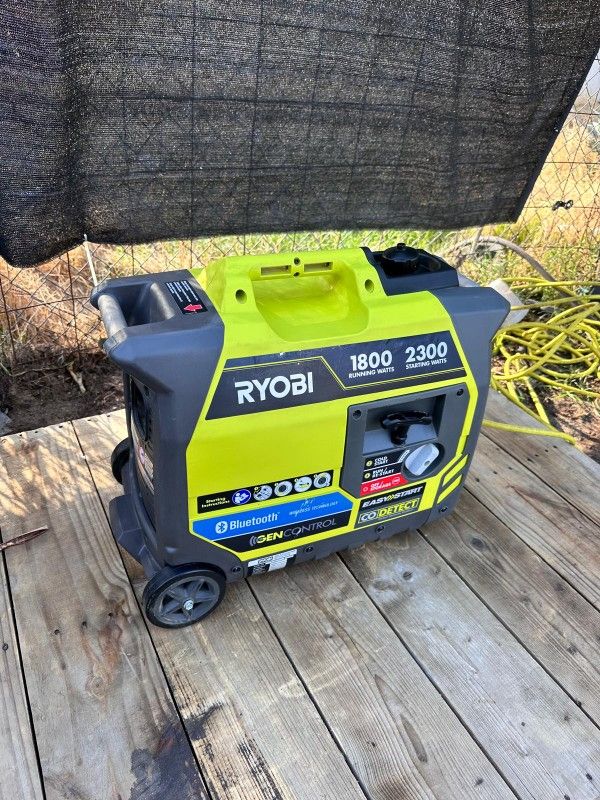 RYOBI
2,300-Watt Recoil Start Bluetooth Super Quiet Gasoline Powered Digital Inverter Generator with CO Shutdown Sensor