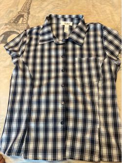 Plaid blouse 🩵