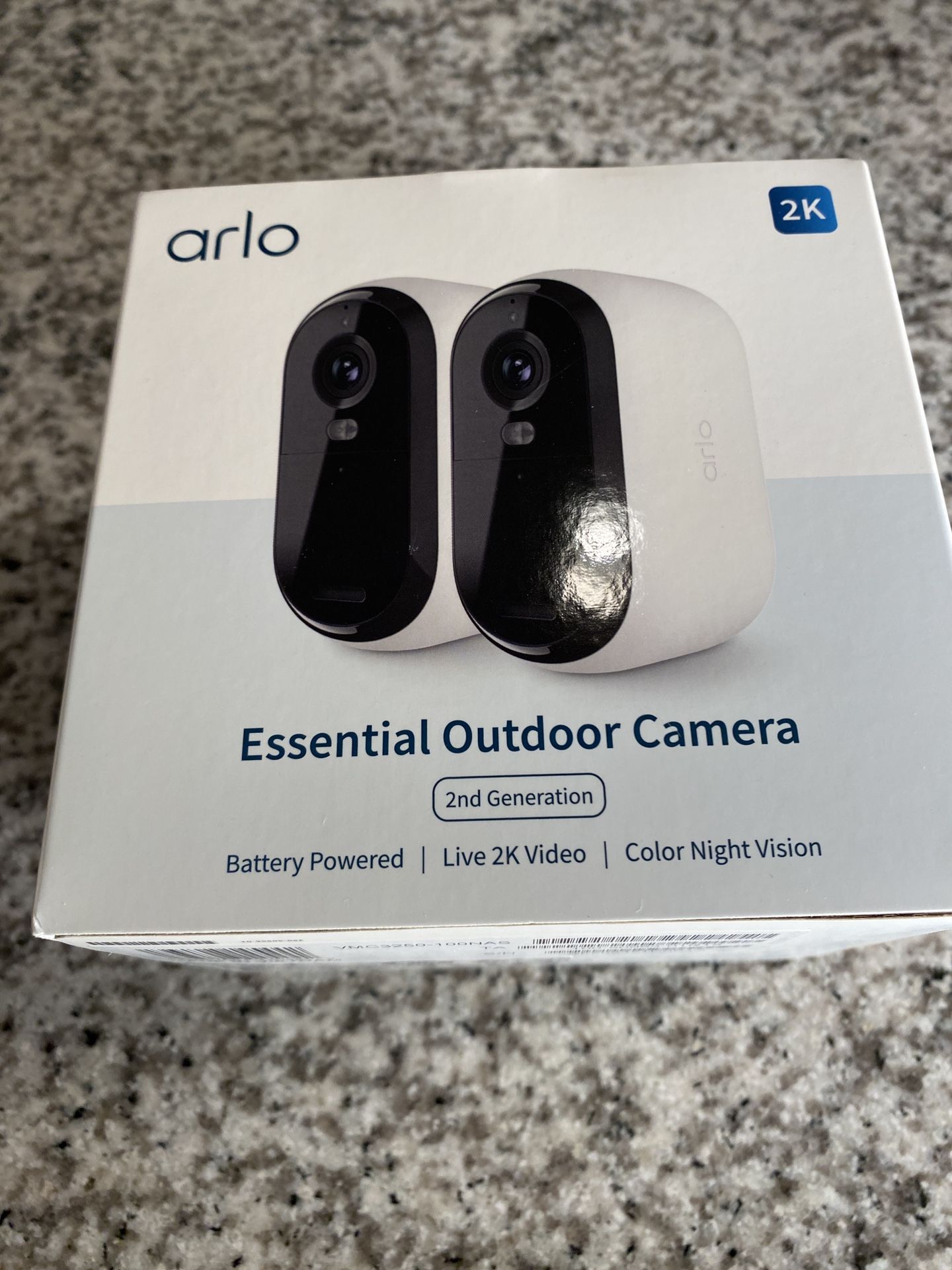 Arlo Essential Security Camera 2K | Outdoor-Indoor | 2nd Gen | Wireless with Spotlight, 2-Way Audio, Color Night Vision, Live Stream