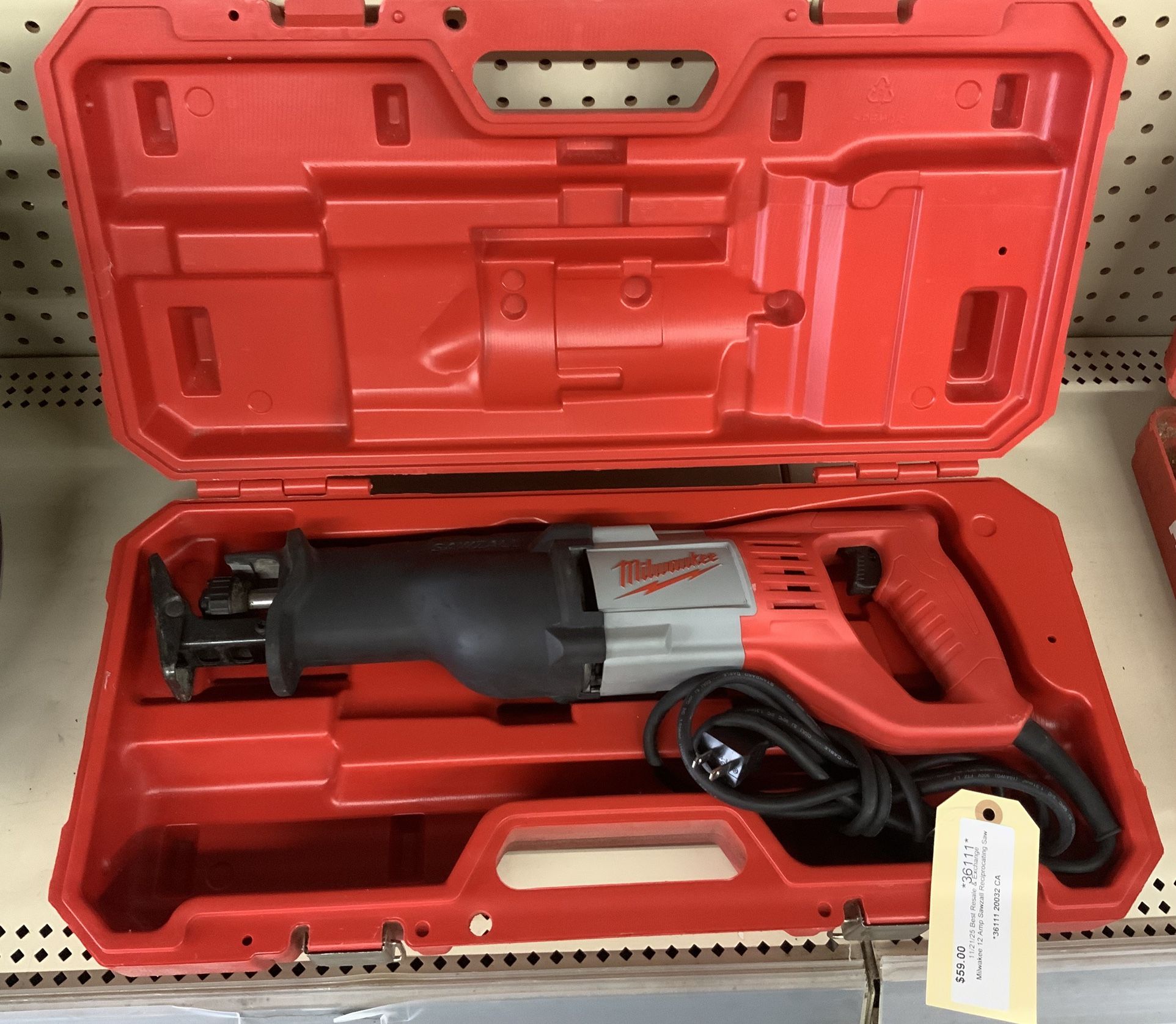 Milwaukee 12 Amp SAWZALL Reciprocating Saw with Case