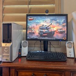 PlayStation, PSP, SNES, Nintendo Gaming Computer W/ 22” Monitor And Controllers