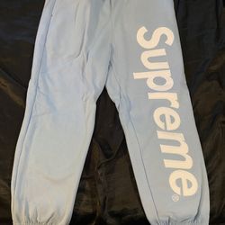 Light Blue Supreme Sweatpants 