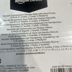 Vacuum Compression Storage Bags 6 Pack