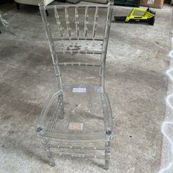 6 Clear chairs no pads