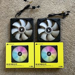 🌀 Corsair ML140 RGB Fans – Set of 4 (140mm, Magnetic Levitation, PWM, RGB)