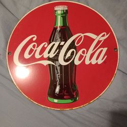 Vintage Coca Cola Metal Sign