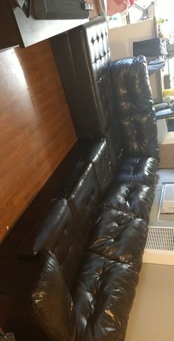 Black Leather Sofa