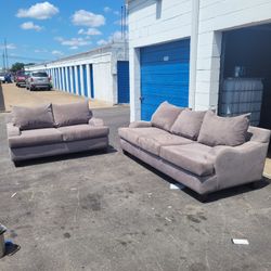 Grey Sectional Couch Sofa Set 