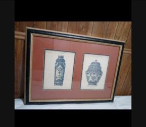 VINTAGE ANDRE POTTIER CHROMO LITHOGRAPH WALL ART 30"×22"
