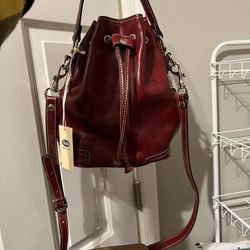 Floto Italian Leather Bucket Crossbody