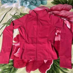 Pinkish Red Women Jacket Yoga