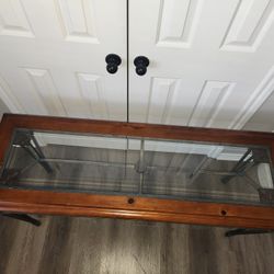 Glass Top Console Table 