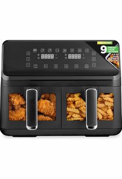 Nutrichef Double Basket Air Fryer 8.8 QT