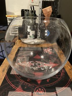 2 , 1/2- 3 gallon glass fish bowl