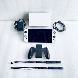 Nintendo Switch OLED With White Joycons