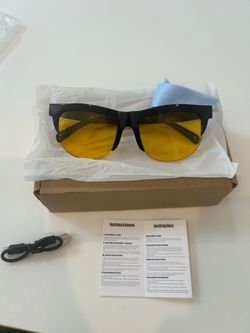 Lenses Bluetooth Smart Audio Glasses with Yellow lenses
