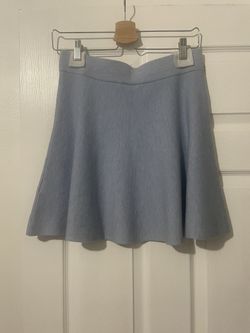 Knit Light Blue A Line Skirt size M/M