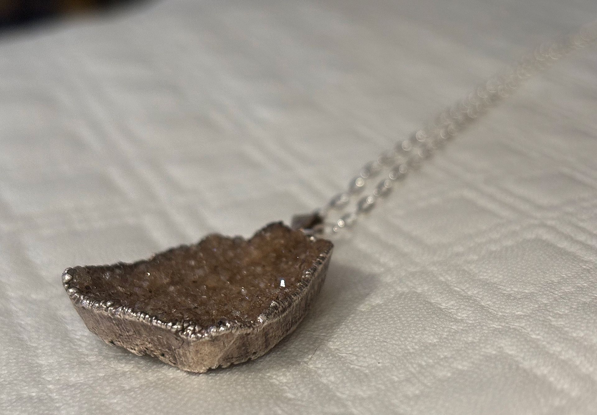 Silver Dipped Geo Necklace 