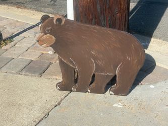 WOODEN BLACK BEAR YARD ART / CABIN DECOR – $45