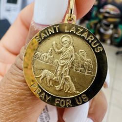 14k Saint Lazaro Charm 
