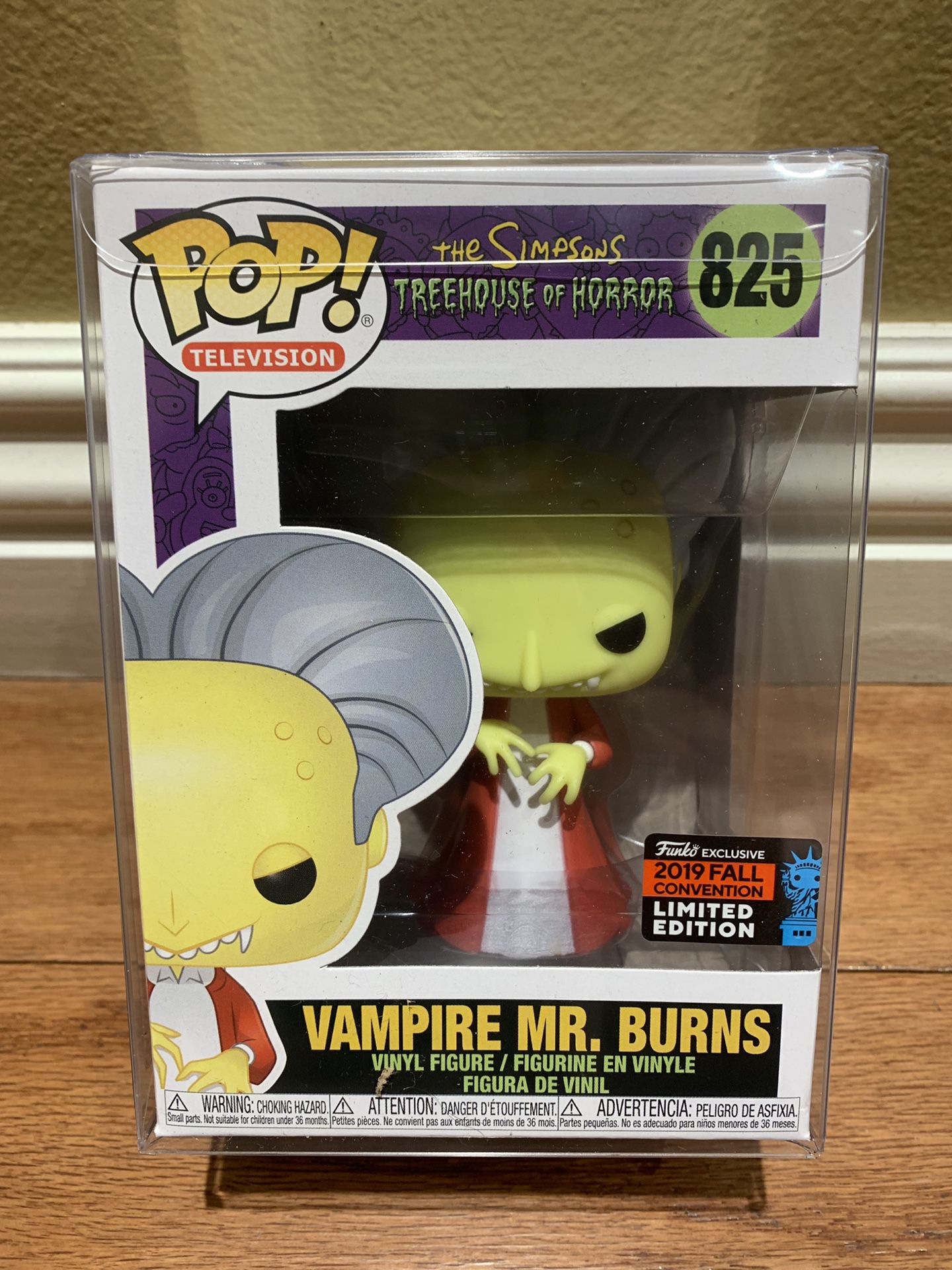 Funko Pop! Simpsons Treehouse of Horror Vampire Mr. Burns NYCC FYE Shared Exclusive Nonmint Box