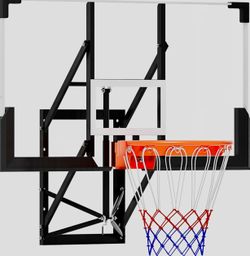 Basketball Hoop Indoor/Outdoor, 44 Inchs PC Backboard Wall Mounted