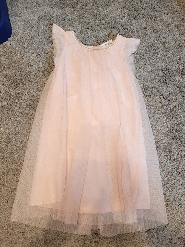 Girls Pink Sparkly Dress Size 5