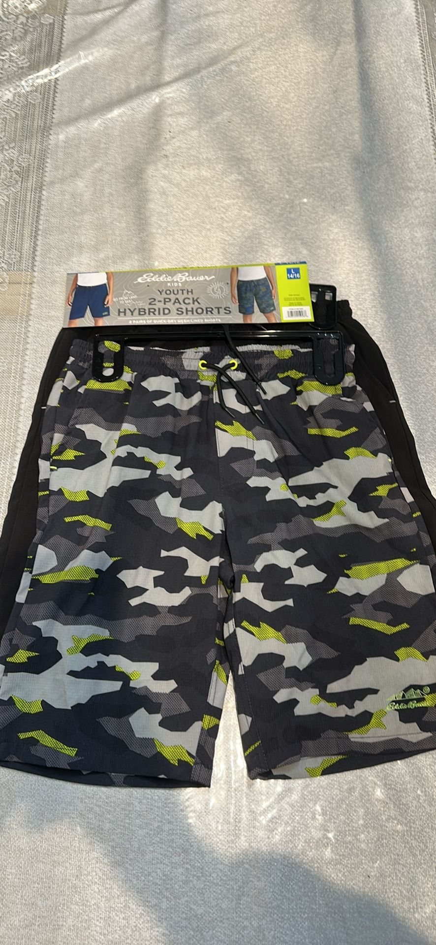 Eddie Bauer youth 2pack hybrid shorts