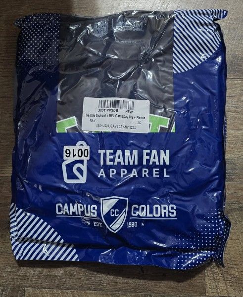 Team Fan Apparel NFL Crewneck Sweatshirt - Seattle Seahawks - Navy - Size 2X